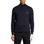 Lyle & Scott Quarter Zip Knitted Merino Blend Golf Jumper - Dark Navy