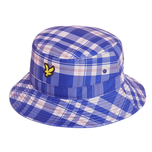 Lyle & Scott Tartan Bucket Golf Hat - Now Blue