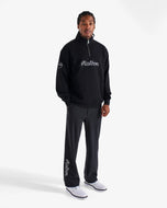 Malbon Collegiate Golf Sweatshirt 1/4 Zip - Black