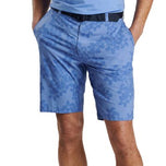 Peter Millar Shackleford Abstract Floral Performance Hybrid Golf Shorts - Blue