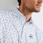 Peter Millar Men's Read The Putt Performance Golf Polo - White