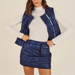 Malbon Women's Kita Quilted Skirt - Blueberry