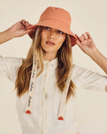 Malbon Women's Dena Bucket Hat - Coral Haze