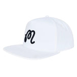 Malbon M Snapback Cap - White