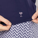 Golftini Women's Capri Golf Polo - Navy / White