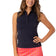 Golftini Women's Sleeveless Ruffle Golf Polo Shirt - Navy