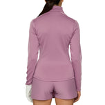 J.Lindeberg Women's Nefe Quarter Zip Golf Mid Layer - Very Grape
