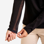 Nivo Women's Leda Long Sleeve Mock Neck Golf Shirt - Black