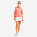Nivo Women's Nina LIVCOOL Long Sleeve Mock Neck Golf Shirt - Melon