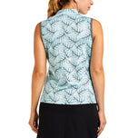 Nivo Women's Vivia Sleeveless Mock Neck Golf Shirt - Aruba Blue