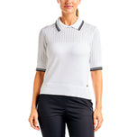 Nivo Women's Vy Sweater Golf Polo Shirt - White