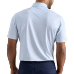 Peter Millar Ashgrove Performance Jersey Golf Polo Shirt - Stream Blue