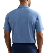 Peter Millar Jubilee Performance Jersey Stripe Golf Polo Shirt - Windsor Blue/Bluebird
