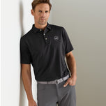 Peter Millar Solid Performance Jersey Golf Polo Shirt - Black