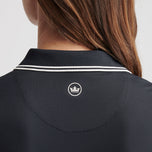Peter Millar Women's Canterbury Tipped Sport Mesh Golf Polo Shirt - Black/Ivory
