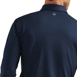 Peter Millar Performance Stretch Jersey Long Sleeve Golf Shirt - Navy