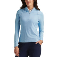 Peter Millar Women's Melange Raglan Sleeve 1/4 Zip Midlayer - Bonnet