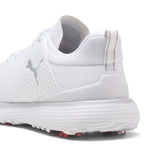 Puma Fusion Grip ST Spiked Golf Shoes - Puma White/Puma Silver/Ash Gray