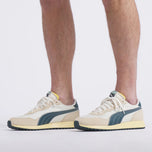 Puma Helsinki G Spikeless Golf Shoes - Frosted Ivory/Green Terrain/Light Straw