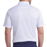Puma Pure 2.0 Circle Cat Golf Shirt - White Glow/Deep Navy