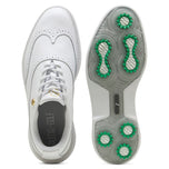 Puma Royale Wingtip Golf Shoes - Puma White/Vapor Grey/Grassy Green