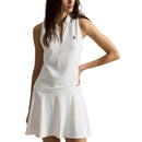 RLX Ralph Lauren Women's Active Cable 1/4 Zip Sleeveless Polo Shirt - Ceramic White