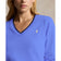 RLX Ralph Lauren Women's Cotton Blend V-Neck Golf Jumper - Greenwich Blue