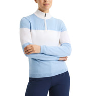 Rohnisch Women's Kora Knitted Half Zip Golf Pullover - Dove Blue