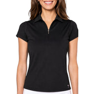 Golftini Women's Short Sleeve Zip Golf Shirt - Black