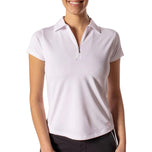 Golftini Women's Short Sleeve Zip Golf Shirt - White