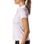 Golftini Women's Short Sleeve Zip Golf Shirt - White