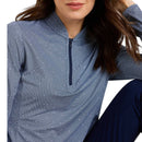 Peter Millar Shadebreak Full Bloom Lightweight Golf Sunshirt - Navy