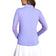 IBKUL Women's Solid Long Sleeve Zip Mock Neck Shirt - Lavender