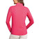 IBKUL Women's Solid Long Sleeve Zip Mock Neck Shirt - Watermelon