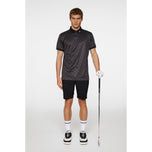 J.Lindeberg Tour Tech Regular Fit Print Golf Polo Shirt - Tour Geo Tonal Black