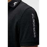 J.Lindeberg Tour Tech Regular Fit Golf Polo Shirt - Black