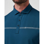 Travis Mathew Heater Pro Chest Stripe Golf Shirt - Titan