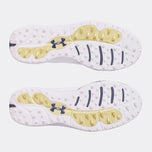 Under Armour Drive Pro Spikeless Golf Shoes - White/Metallic Gold/Grey