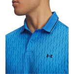 Under Armour Drive Sport Jacquard Golf Polo Shirt - Blue Atlantis/Midnight Navy
