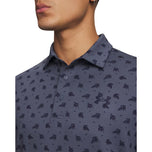Under Armour Playoff 3.0 Print Golf Polo Shirt - Downpour Grey/Midnight Navy