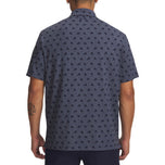 Under Armour Playoff 3.0 Print Golf Polo Shirt - Downpour Grey/Midnight Navy