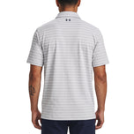 Under Armour Playoff 3.0 Stripe Golf Polo Shirt - Halo Grey/White