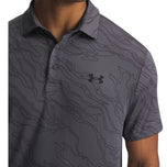 Under Armour Playoff 3.0 Print Golf Polo Shirt - Castlerock/Black