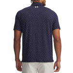 Under Armour Playoff 3.0 Print Golf Polo Shirt - Midnight Navy/Downpour Grey