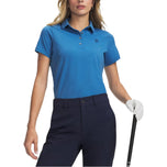 Under Armour Women's ArmourDry Golf Polo Shirt - Aegean Blue