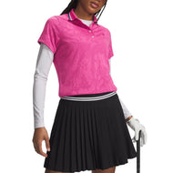 Under Armour Women's ArmourDry Jacquard Golf Polo Shirt - Virtual Pink