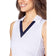 Golftini Women's Say Yes Sleeveless Golf Polo Shirt - White/Navy