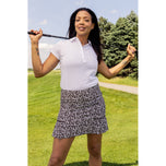 Golftini Women's Ruffle Golf Polo Shirt - White