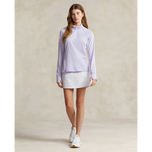 RLX Ralph Lauren Women's Jersey Quarter Zip Golf Pullover -  Flower Purple/White