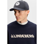 J.Lindeberg Club Printed Golf Crew Neck - JL Navy